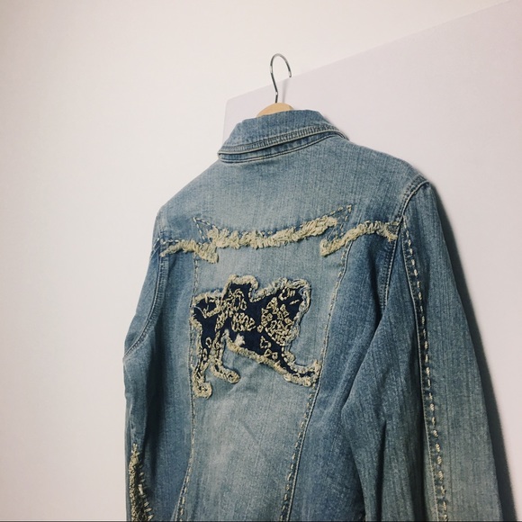 Embroidered Denim Country Jacket - Picture 3 of 9